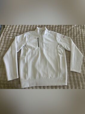 Antigua White Men’s Quarter-Zip Pullover